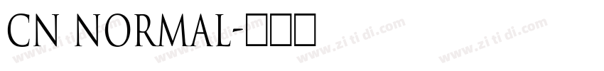 CN Normal字体转换